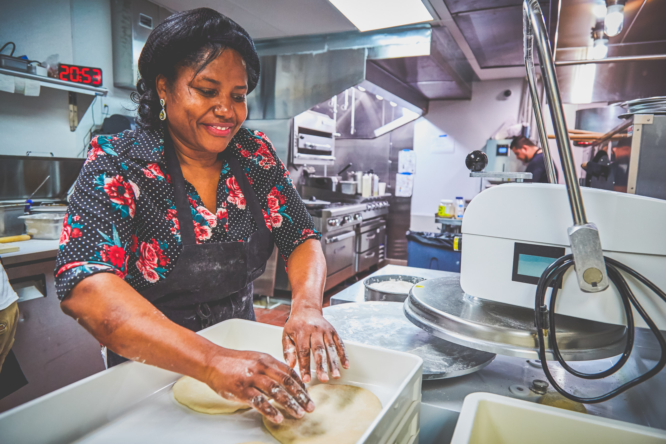 Woman Prepares Manakish Dough