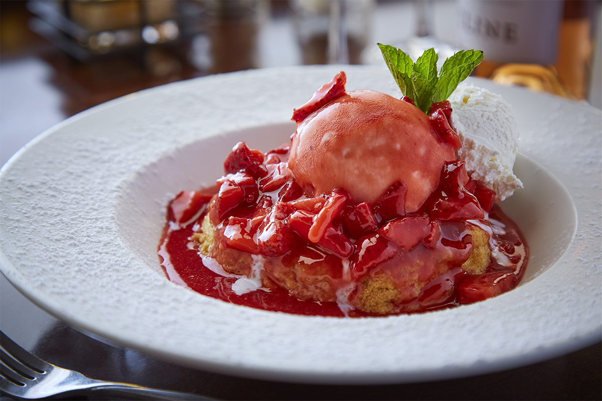 Food Photography of Strawberry Shortcake
