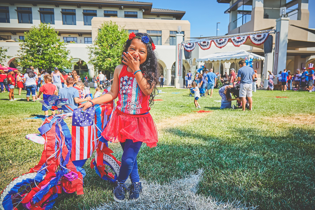 Young girl at 4th of July Event
