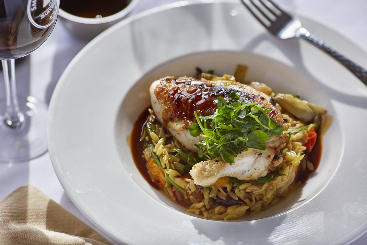 Image of Grilled Chicken on Risotto